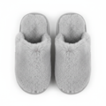 Light Gray Fluffy Home Slippers - Top View